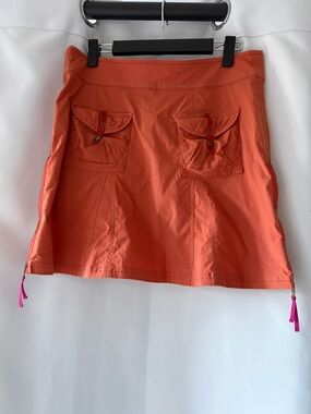 Title Nine Trail Mix Coral Athletic Skort with Zip Closure